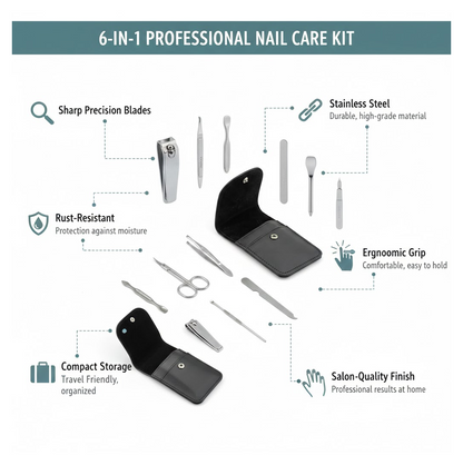 Professional Nail Clippers Kit (6 Pcs)