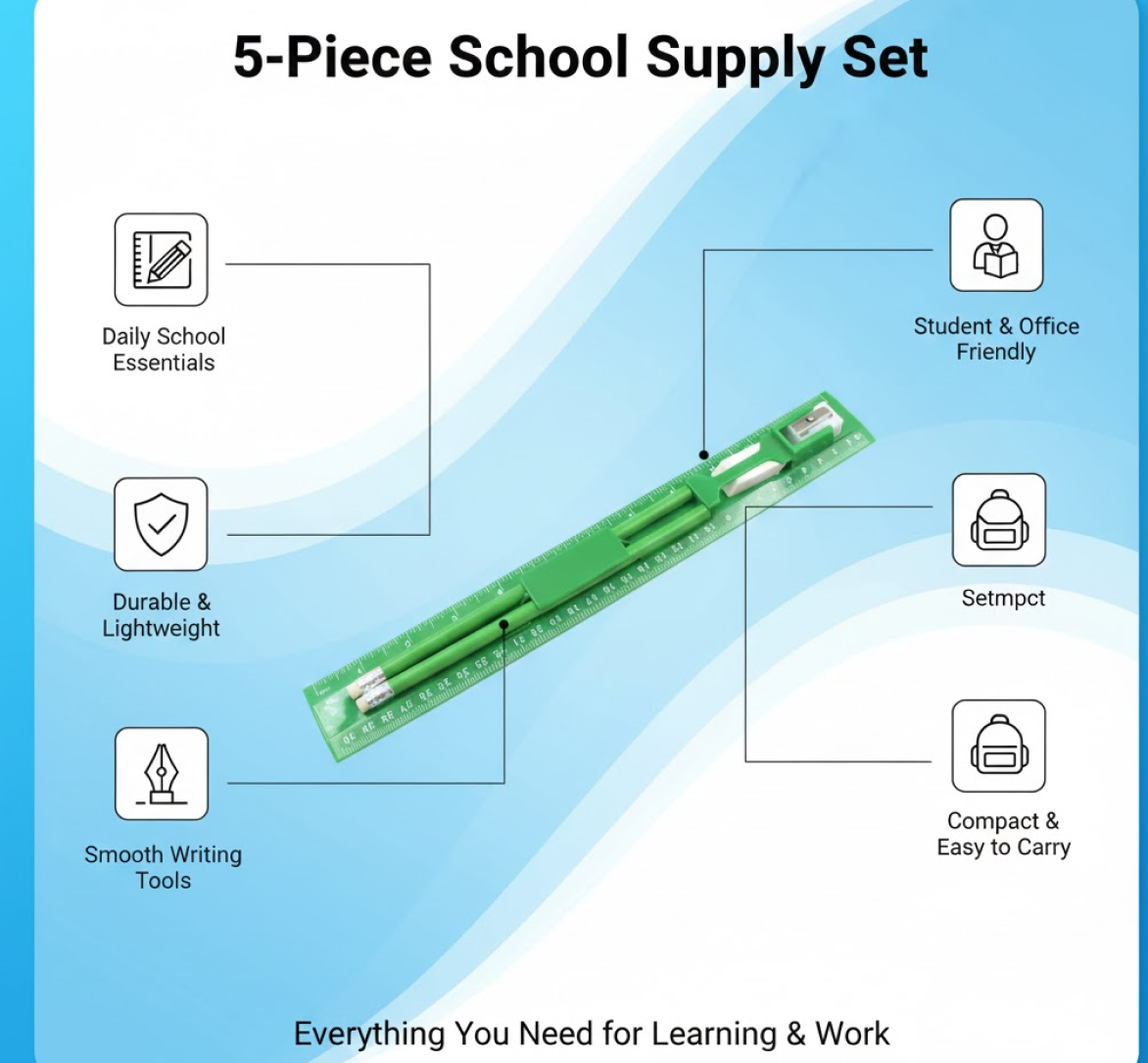 Kids Stationary Set (5 Pc Set )