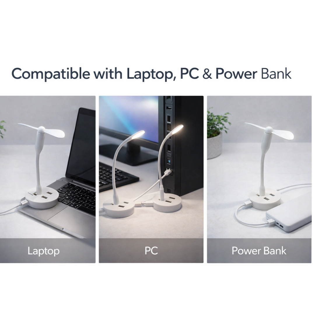 3-in-1 USB Desk Cooler