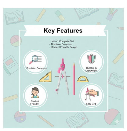 4-in-1 Student Compass Set