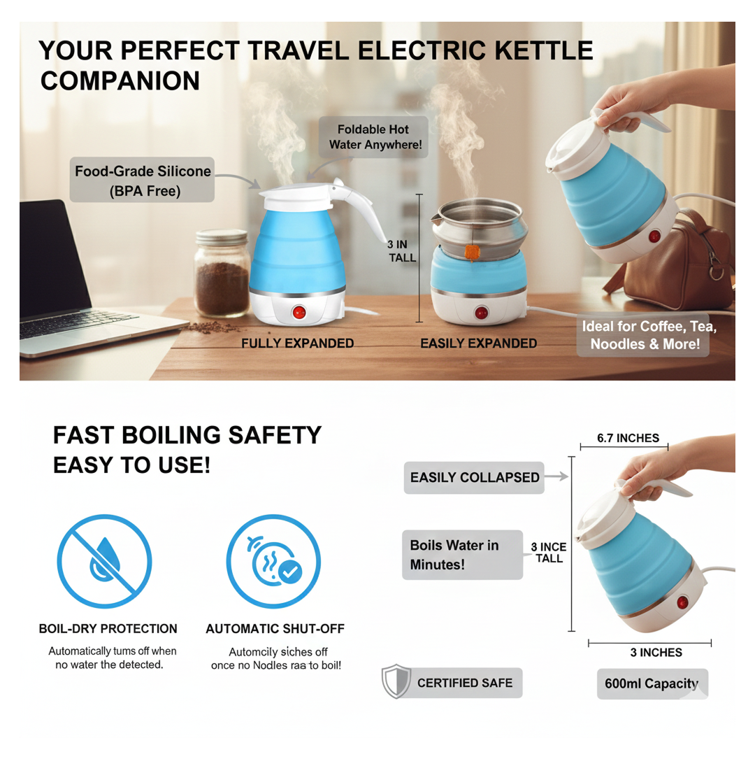 Foldable Travel Electric Kettle