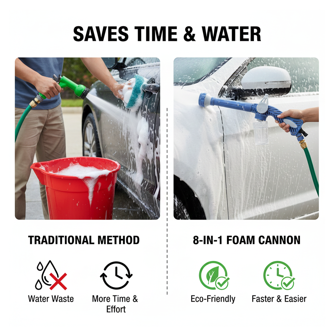 Jet Water Cannon 8 In 1 Turbo Water Spray Gun