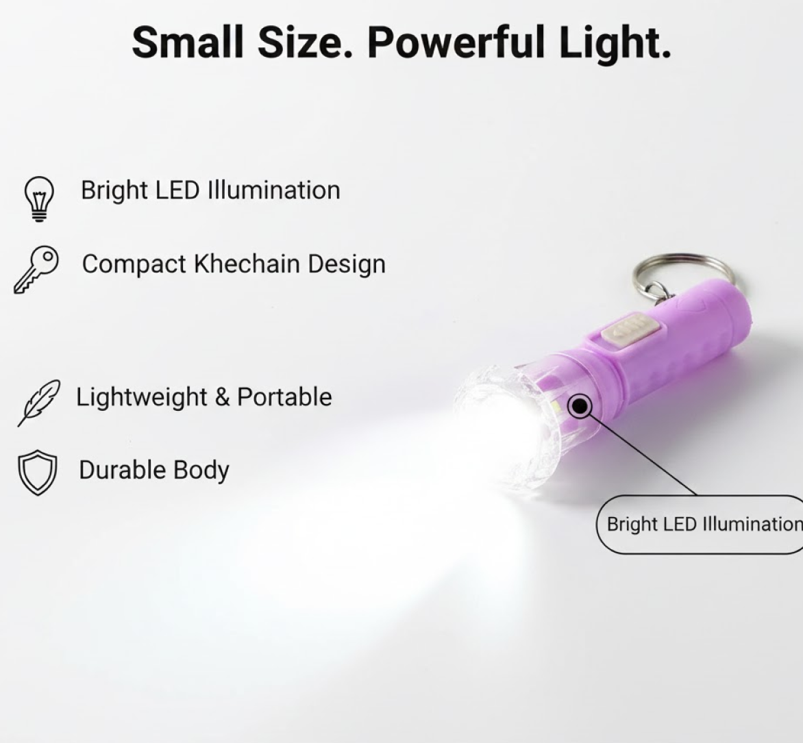 Mini LED Keychain Torch