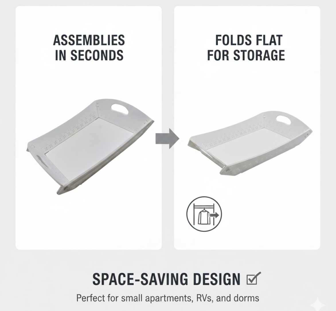 Foldable Food Serving Tray