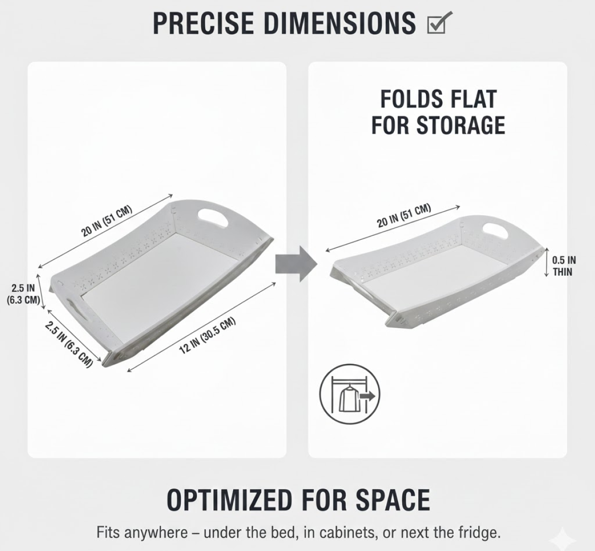 Foldable Food Serving Tray