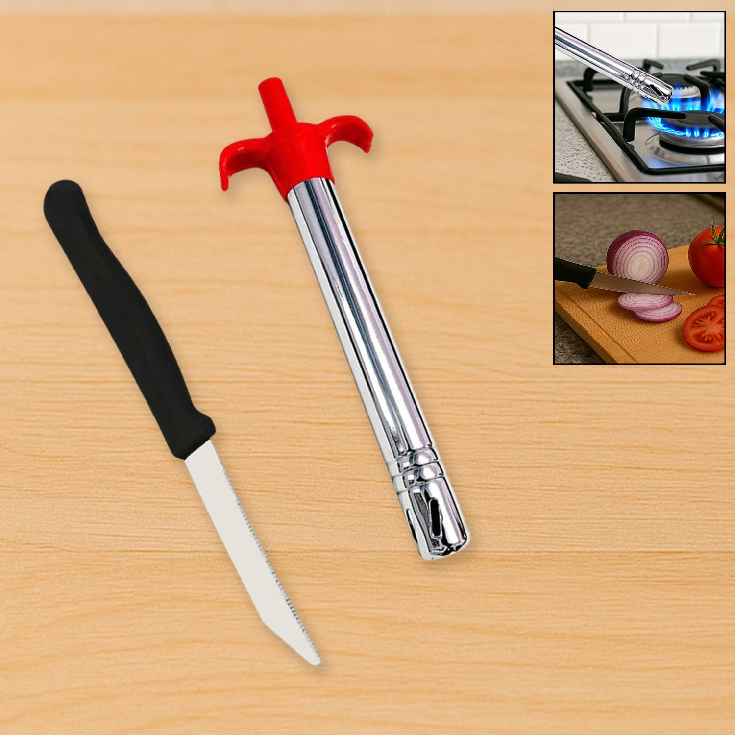 Gas Lighter & Knife