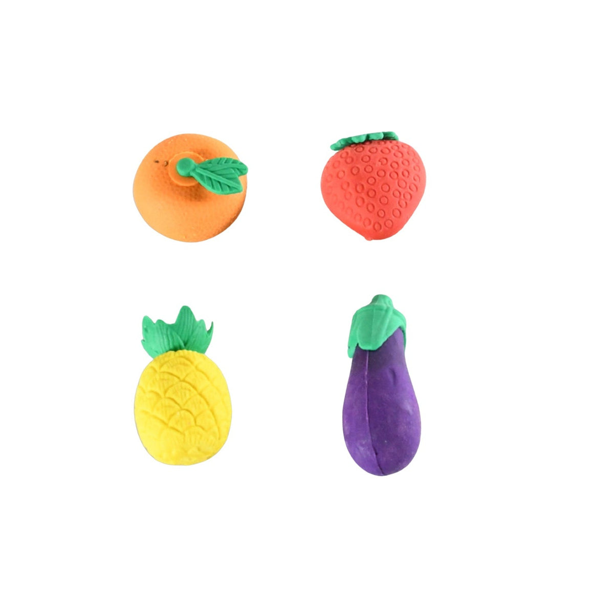 3D Fruits & Vegetables Erasers Set