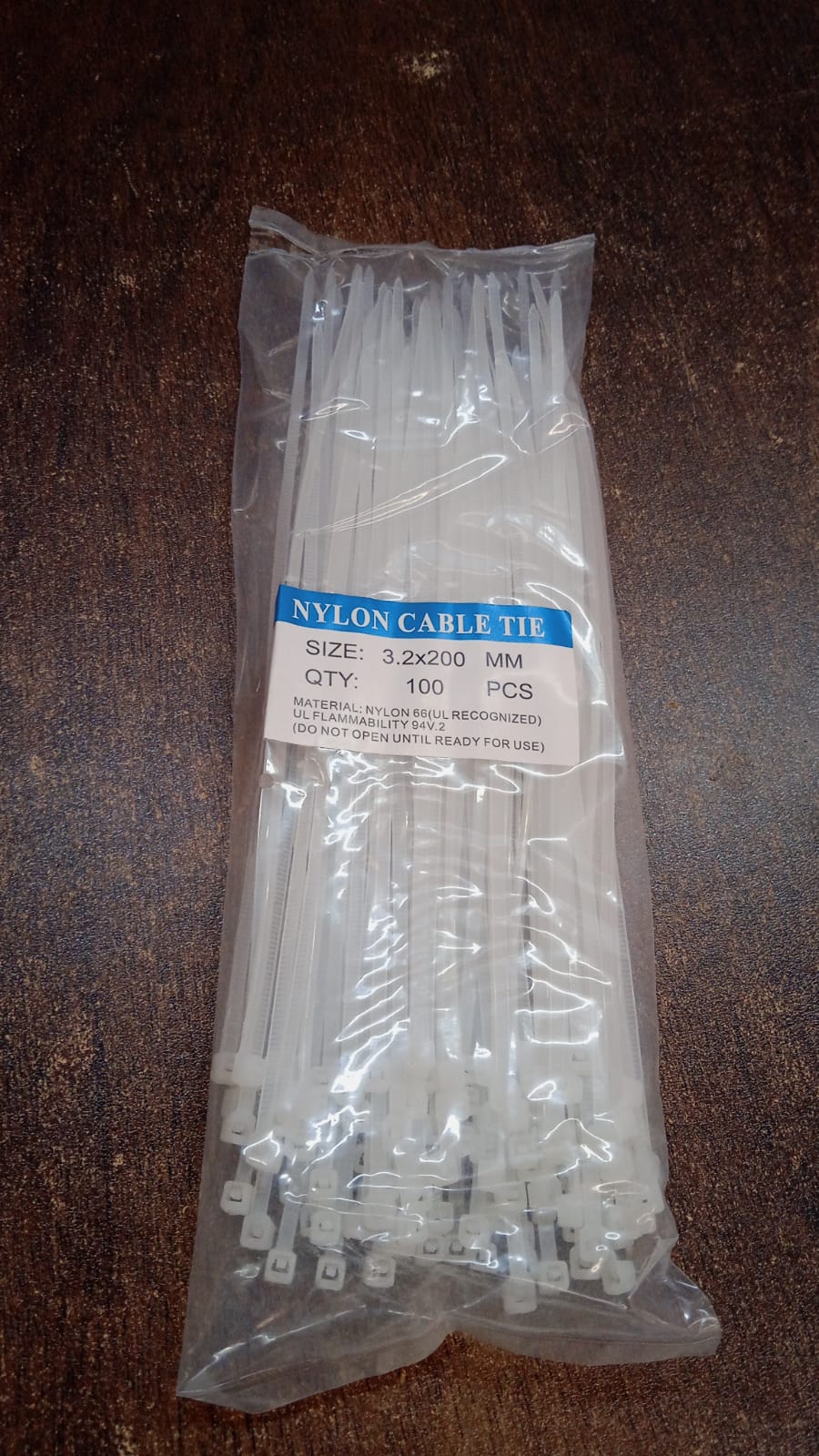 100-Pack Black Nylon Cable Ties