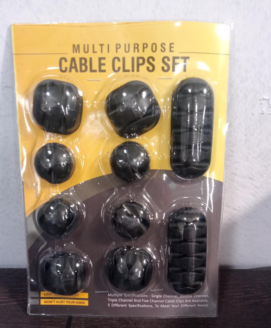 10-Pack Self-Adhesive Cable Clips
