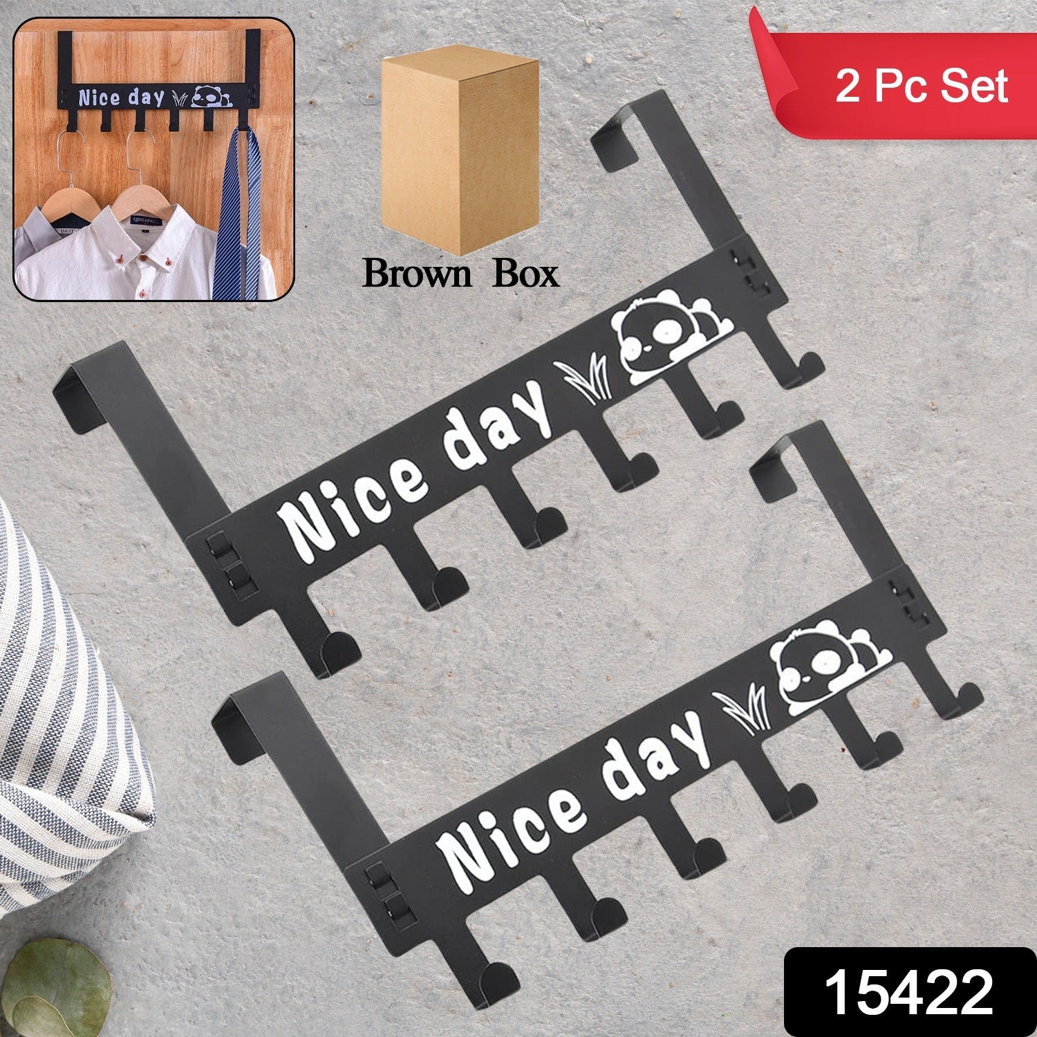 Heavy-duty Carbon Steel Door Hook Hanger Rack