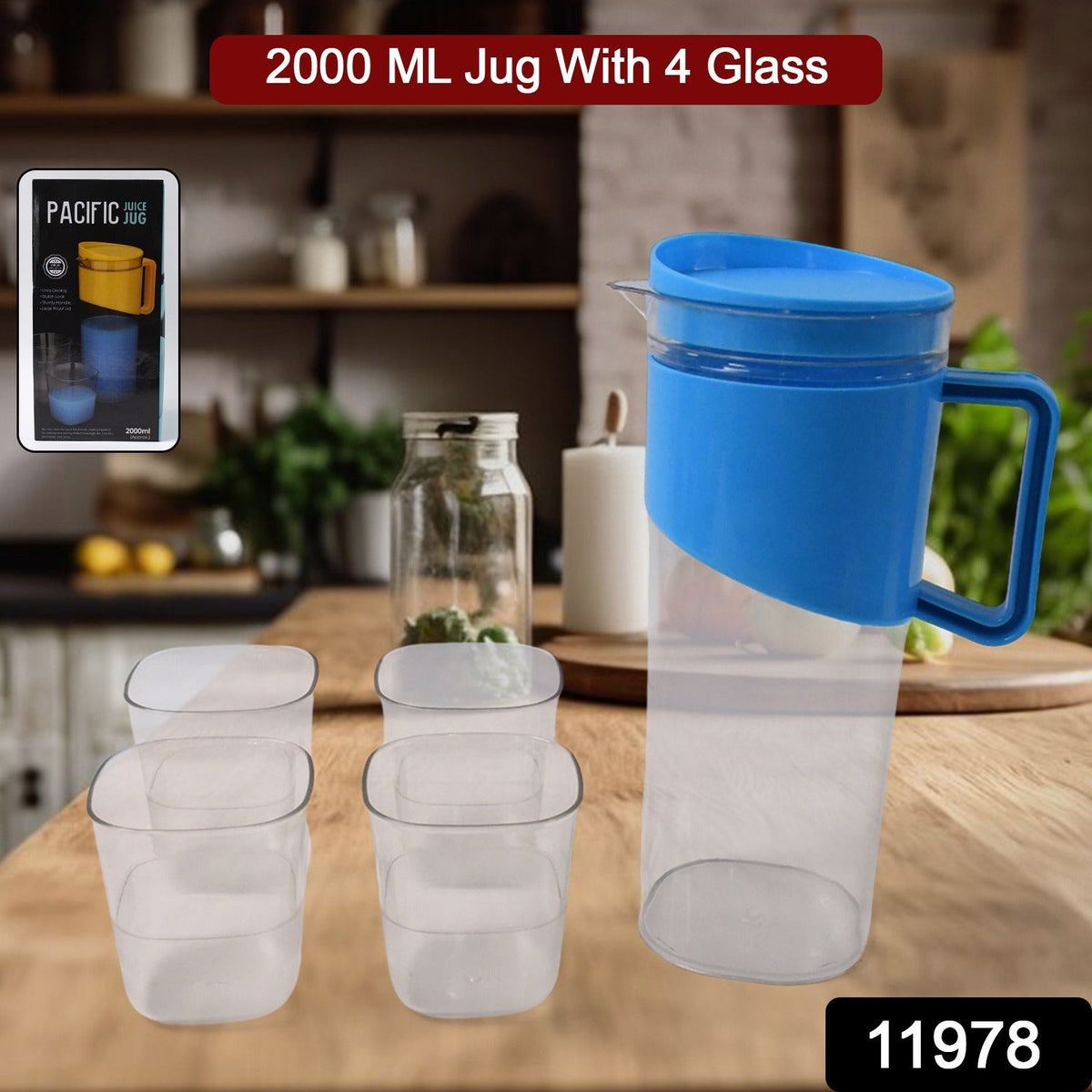 Unbreakable Premium Jug with Glasses