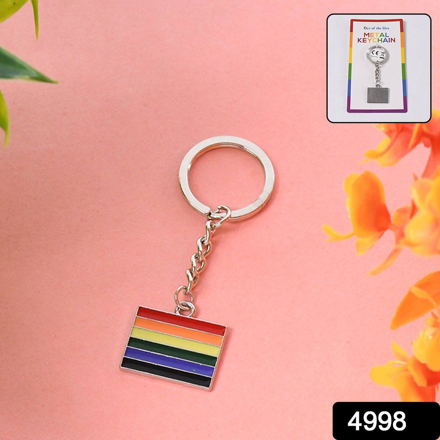 Rainbow Metal Keychain