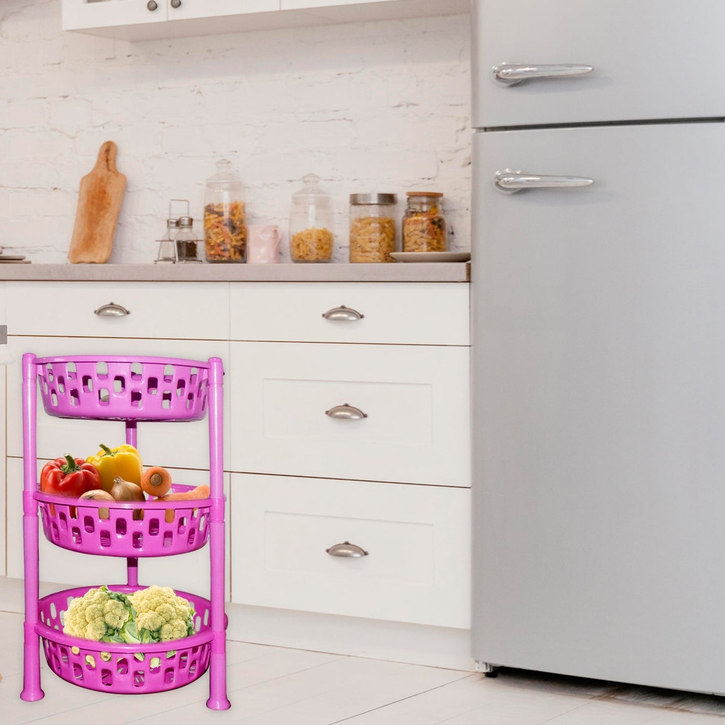 Round Plastic Rack Organiser
