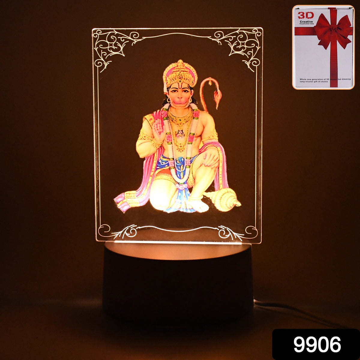 3D Lord Hanuman LED Lamp