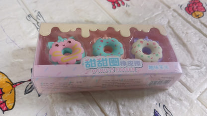 Cartoon Donut Eraser Set