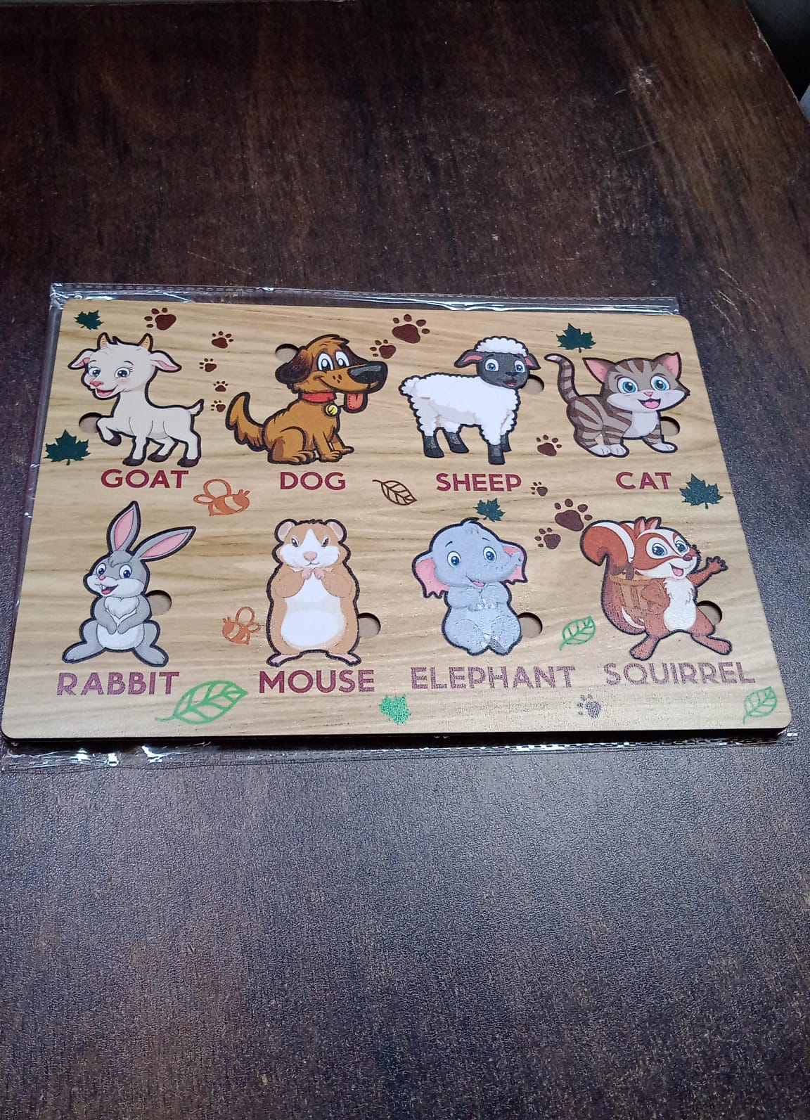 Wooden Animal Puzzle Board