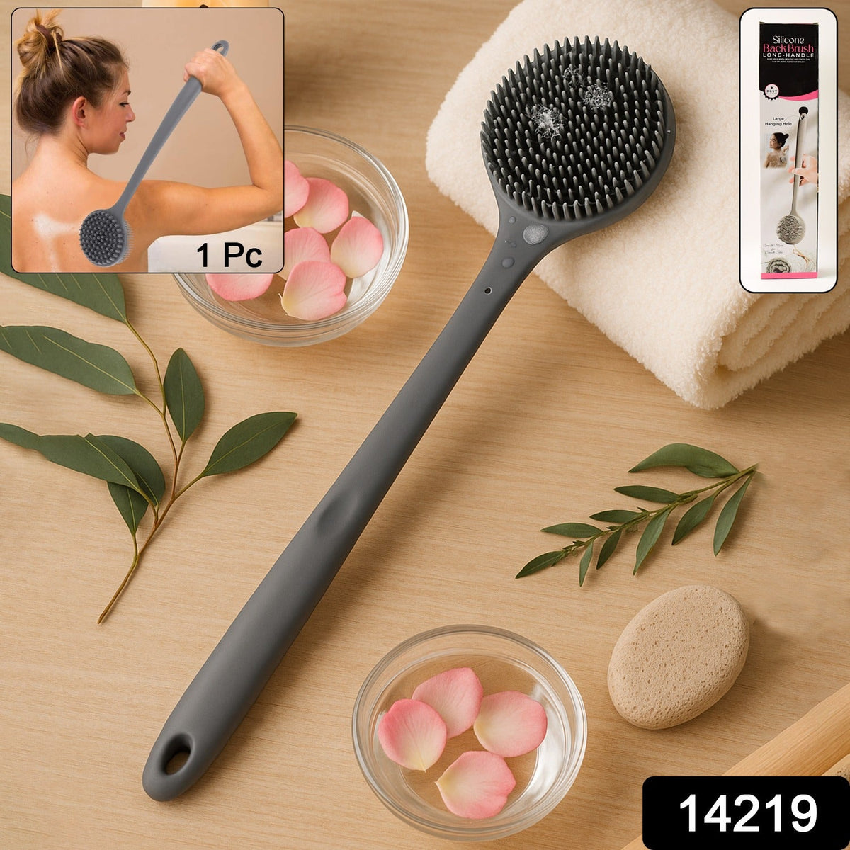 Long Hande Silicone Back Scrubber