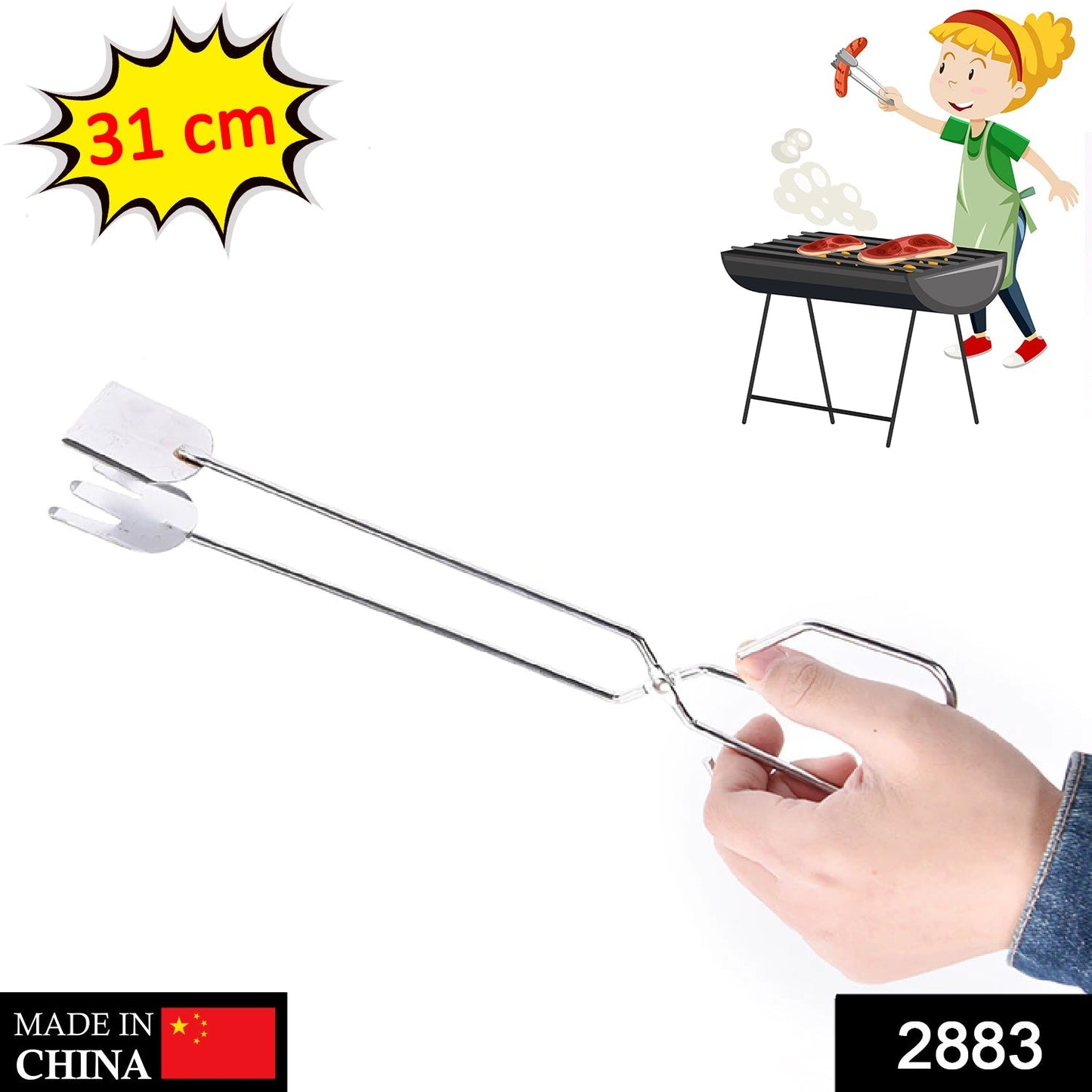 Heavy-Duty BBQ Grill Tongs