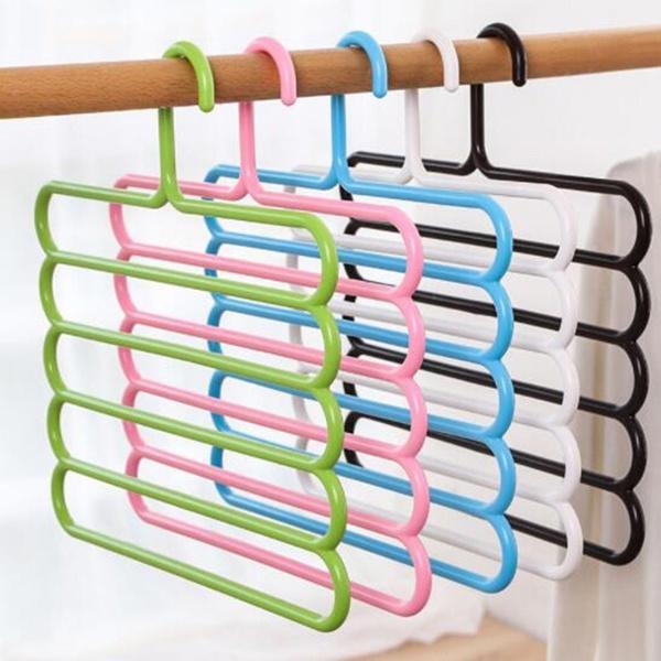 5 In 1 Multipurpose Plastic Hanger Assorted