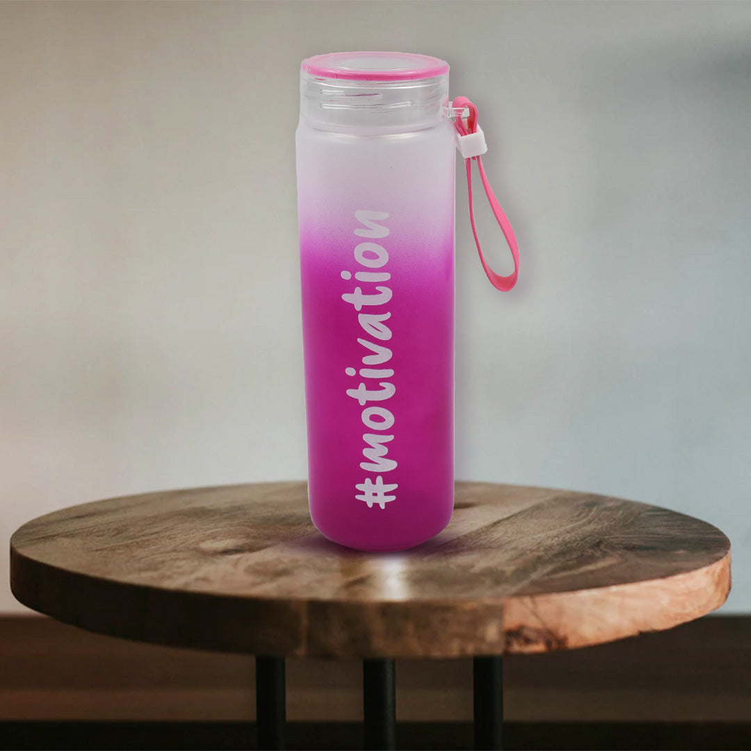Motivational Portable Glass Bottle