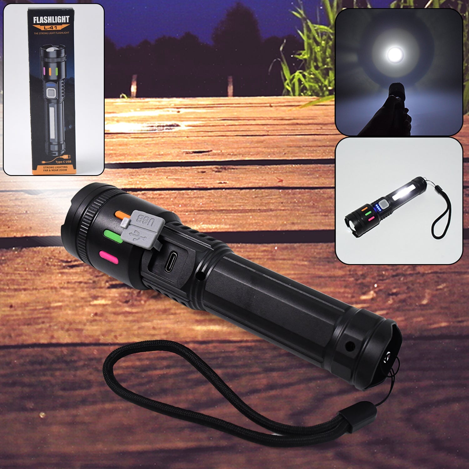 Led Torch High Lumens Fast Charging Flashlight