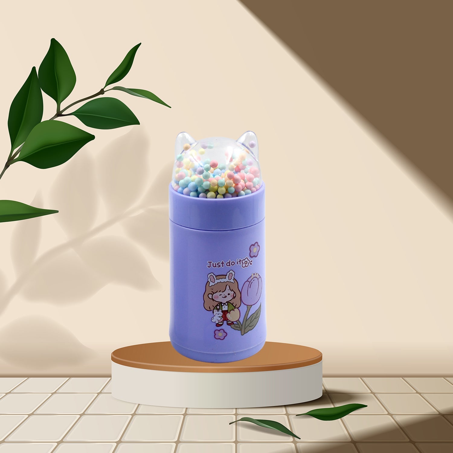 Sparkle Cat Glass Bottle