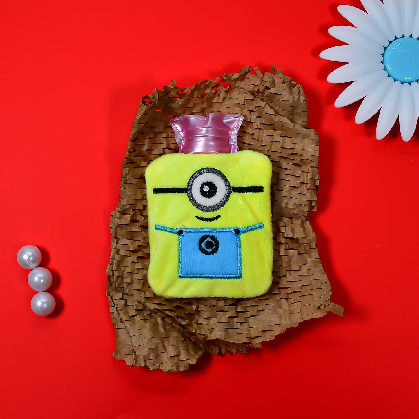 Minions Hot Water Bottle with Soft Cover