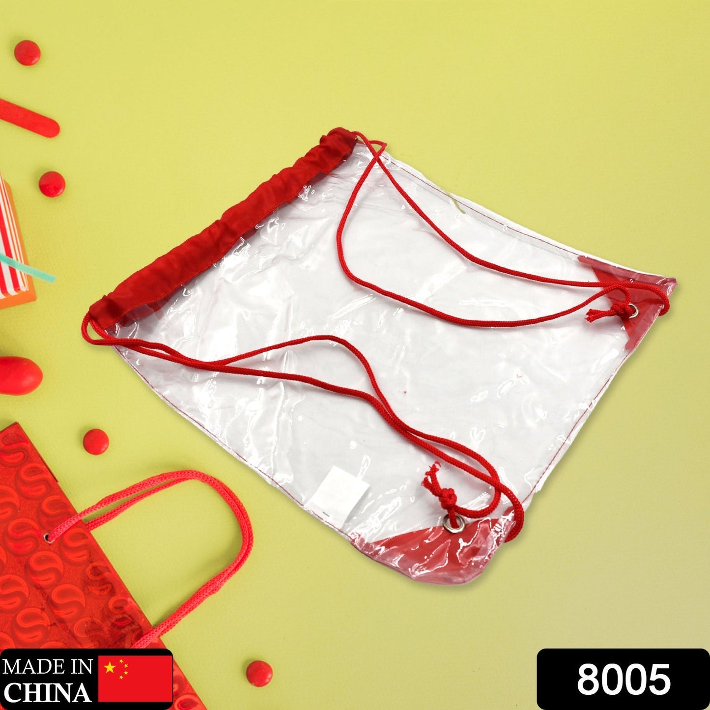 Clear Waterproof Drawstring Bag