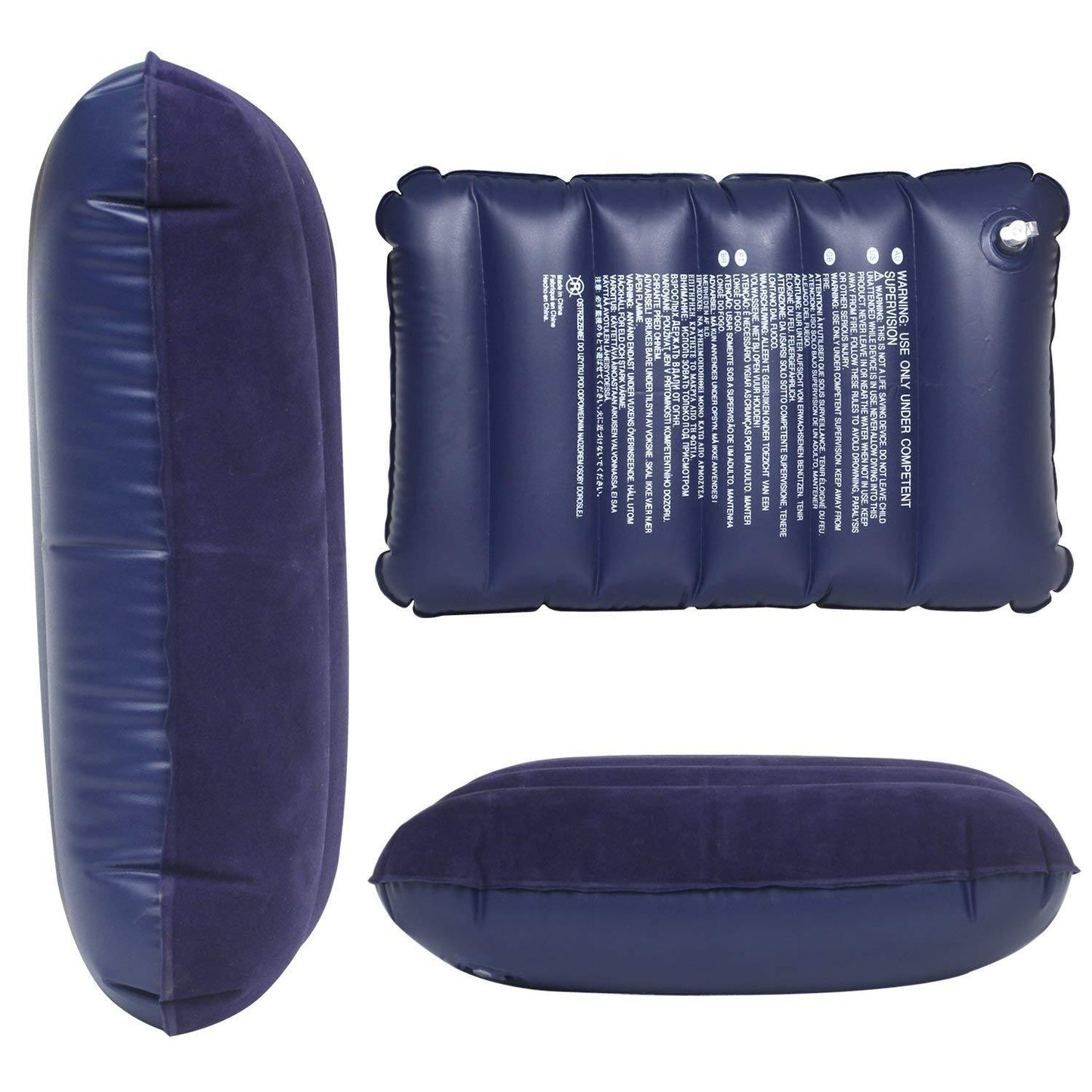 Inflatable Velvet Travel Pillow