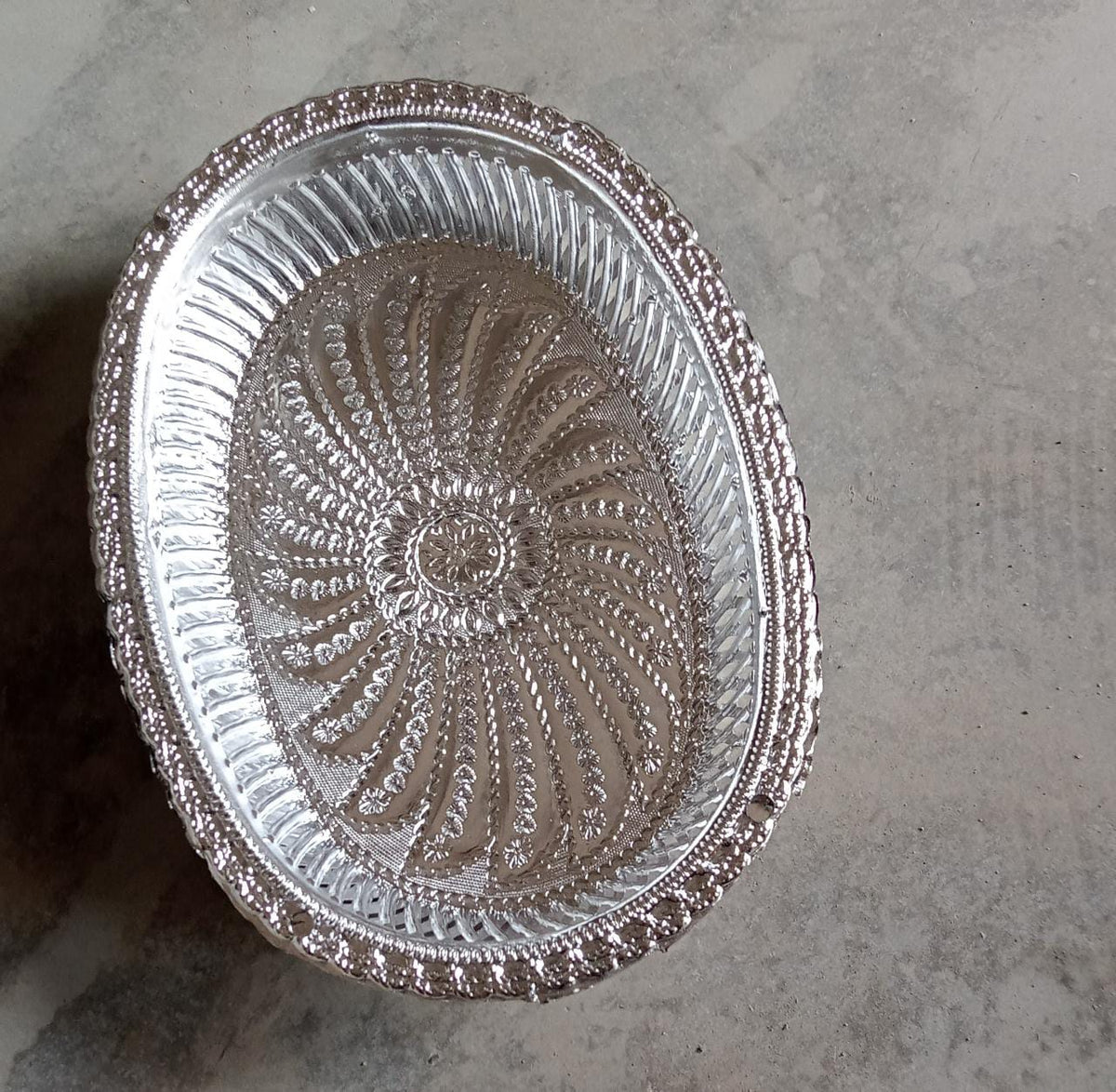 Oval Silver Gift Tray