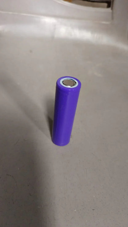 Li-ion battery cell, purple cylindrical 3.7V 1200mAh