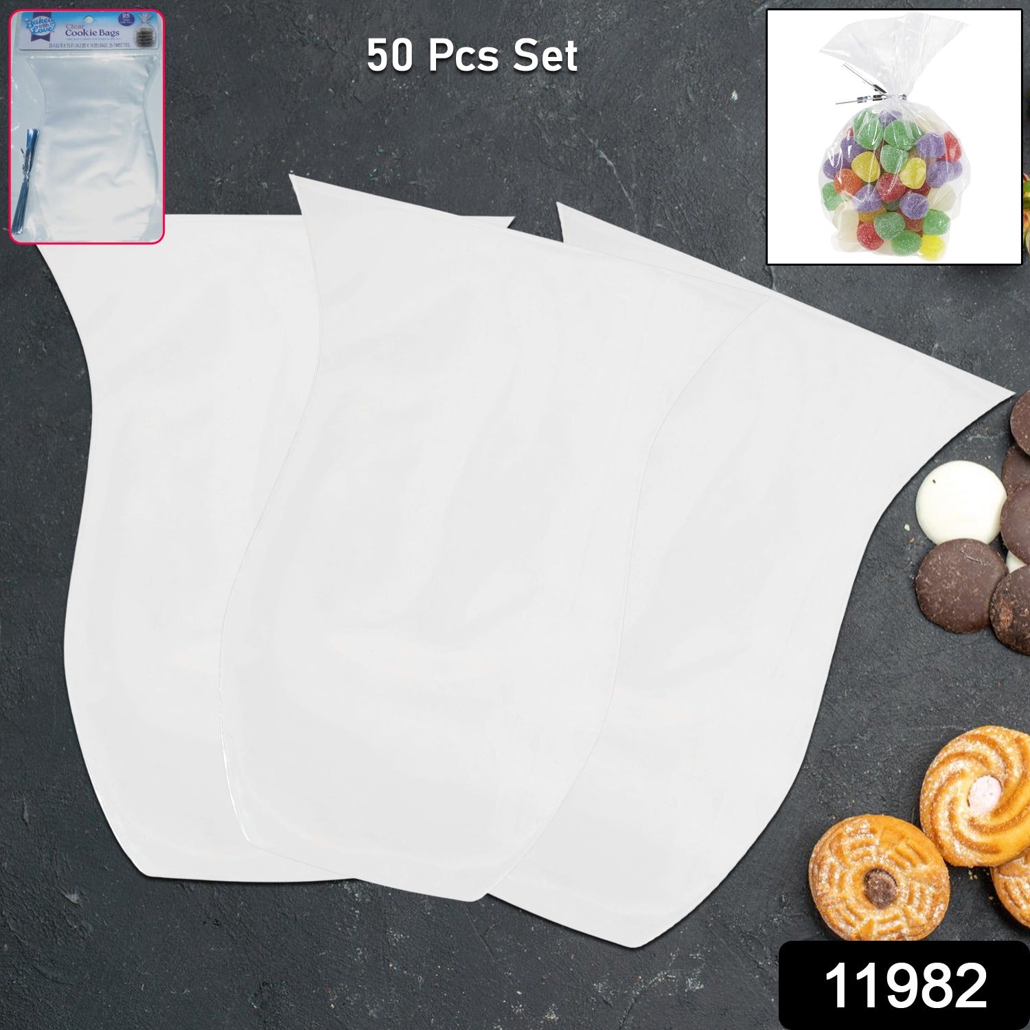 Clear Cookie Bags Gift Bag Clear Flat Treat Bags