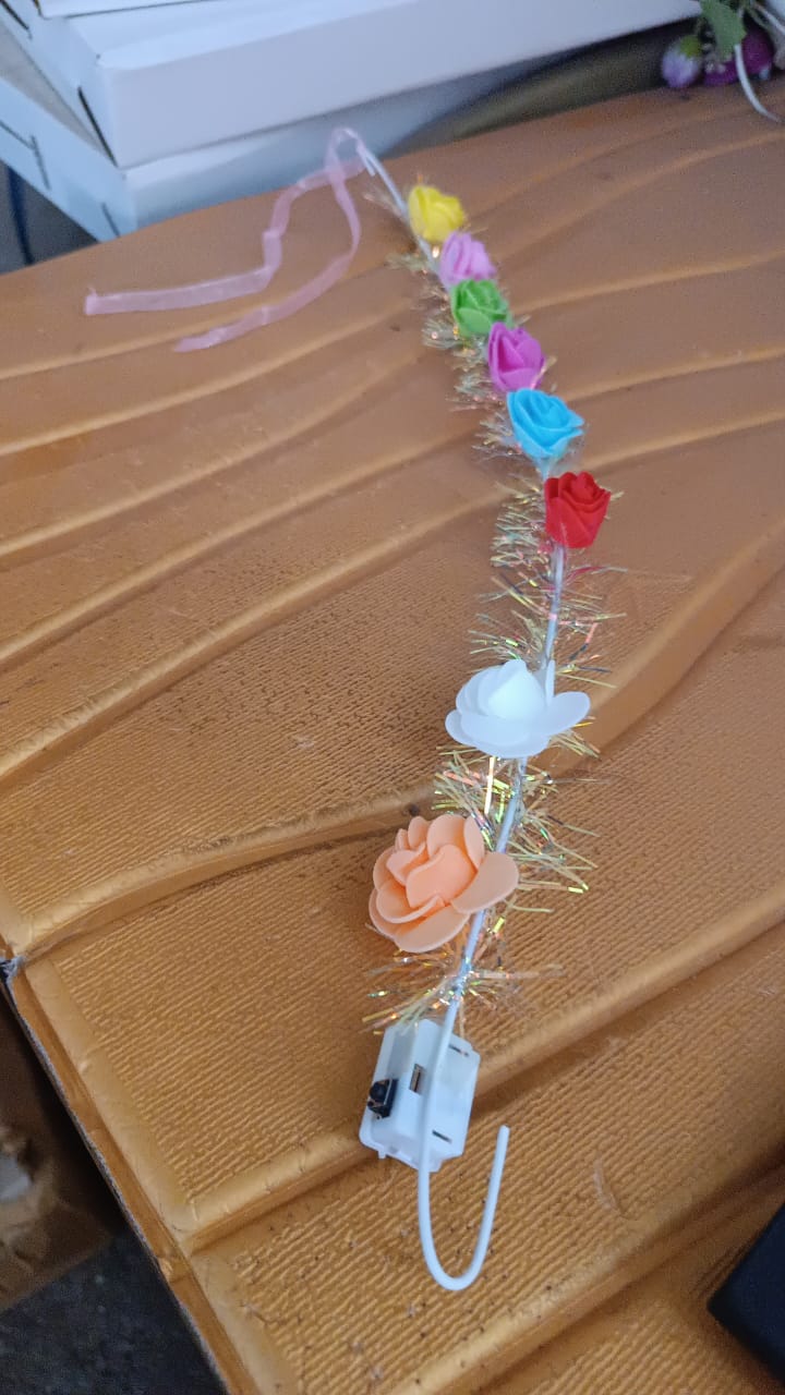 LED Rose Flower Headband – 1 Pc