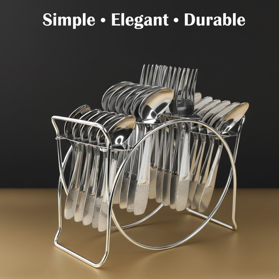 24 Pc Stainless Steel Cutlery Set