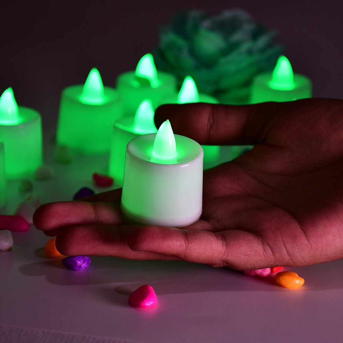 Green Flameless LED Tealights