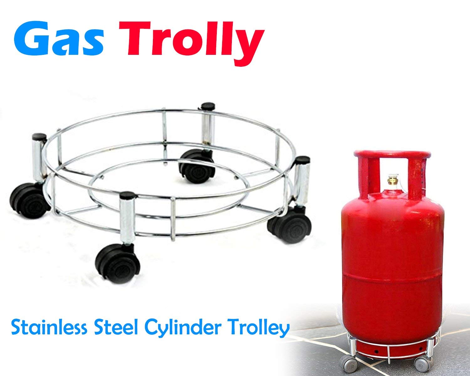 Stainless Steel Cylinder Trolley