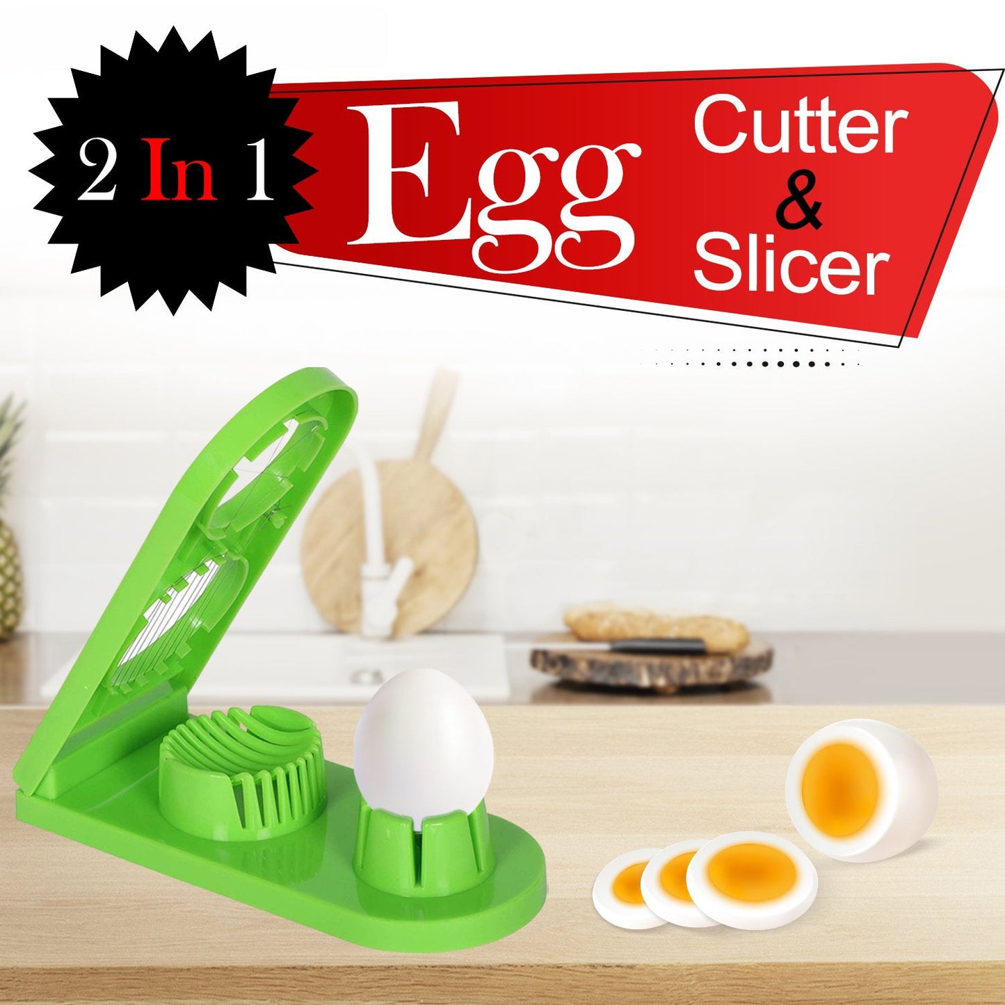 Egg Slicer and Cutter for Boiled Eggs