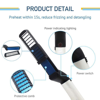 Mens Beard And Hair Curling Straightener