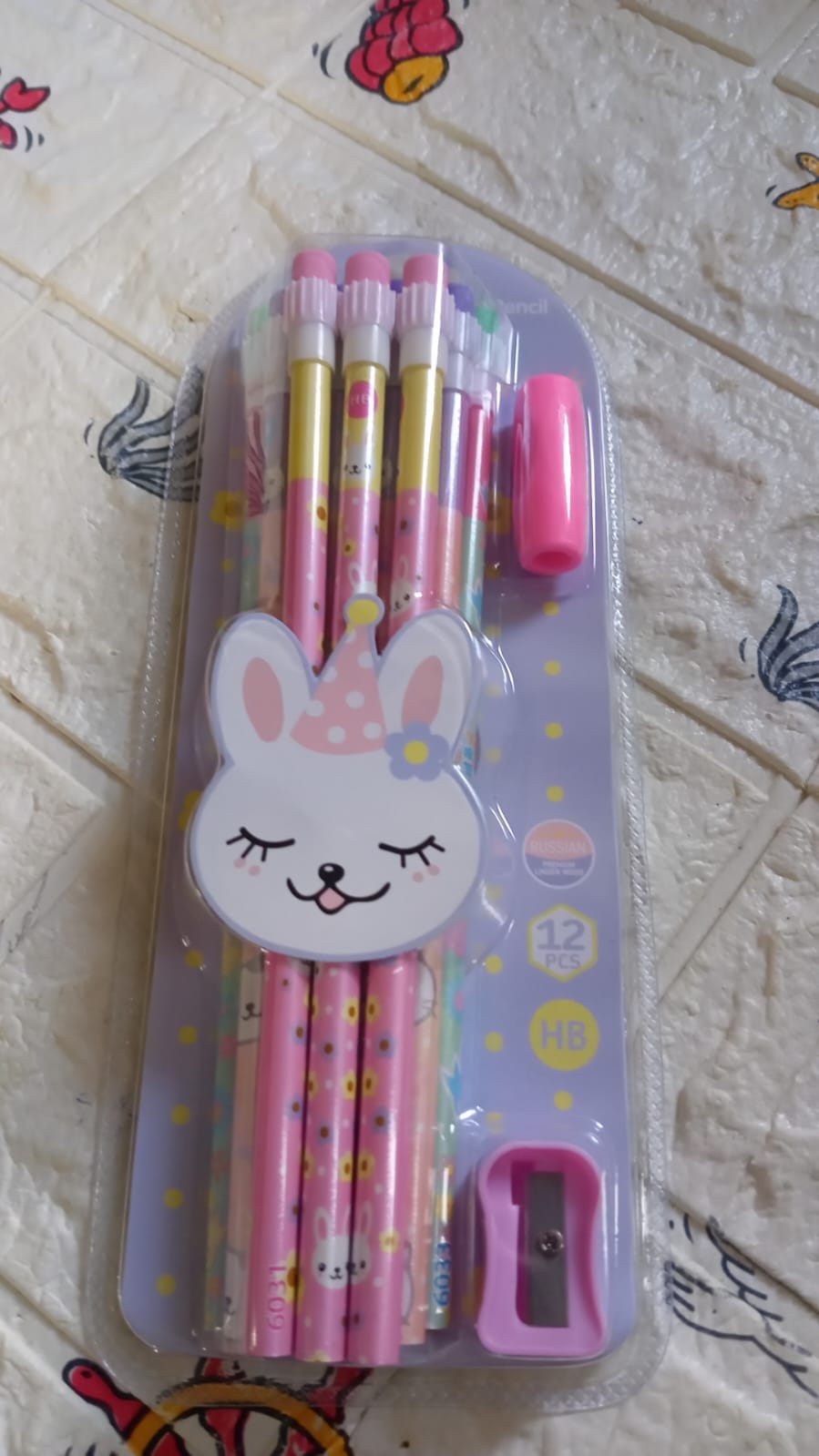 Cute Animal Pencil Set with Eraser & Sharpener (14 Pc)