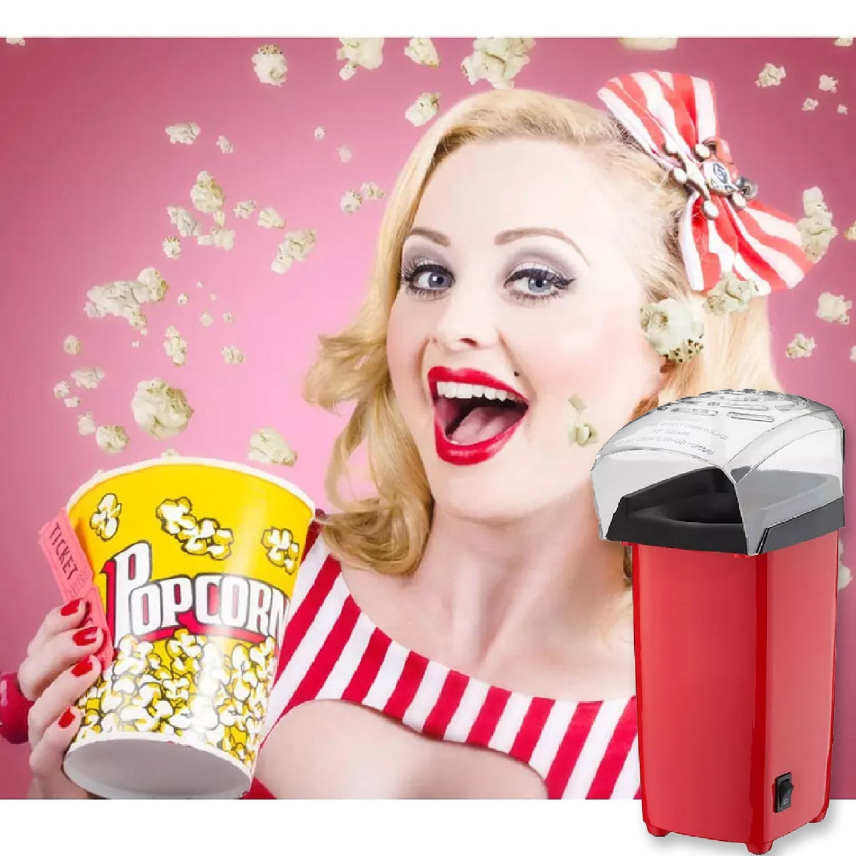 Electric Popcorn Maker Machine