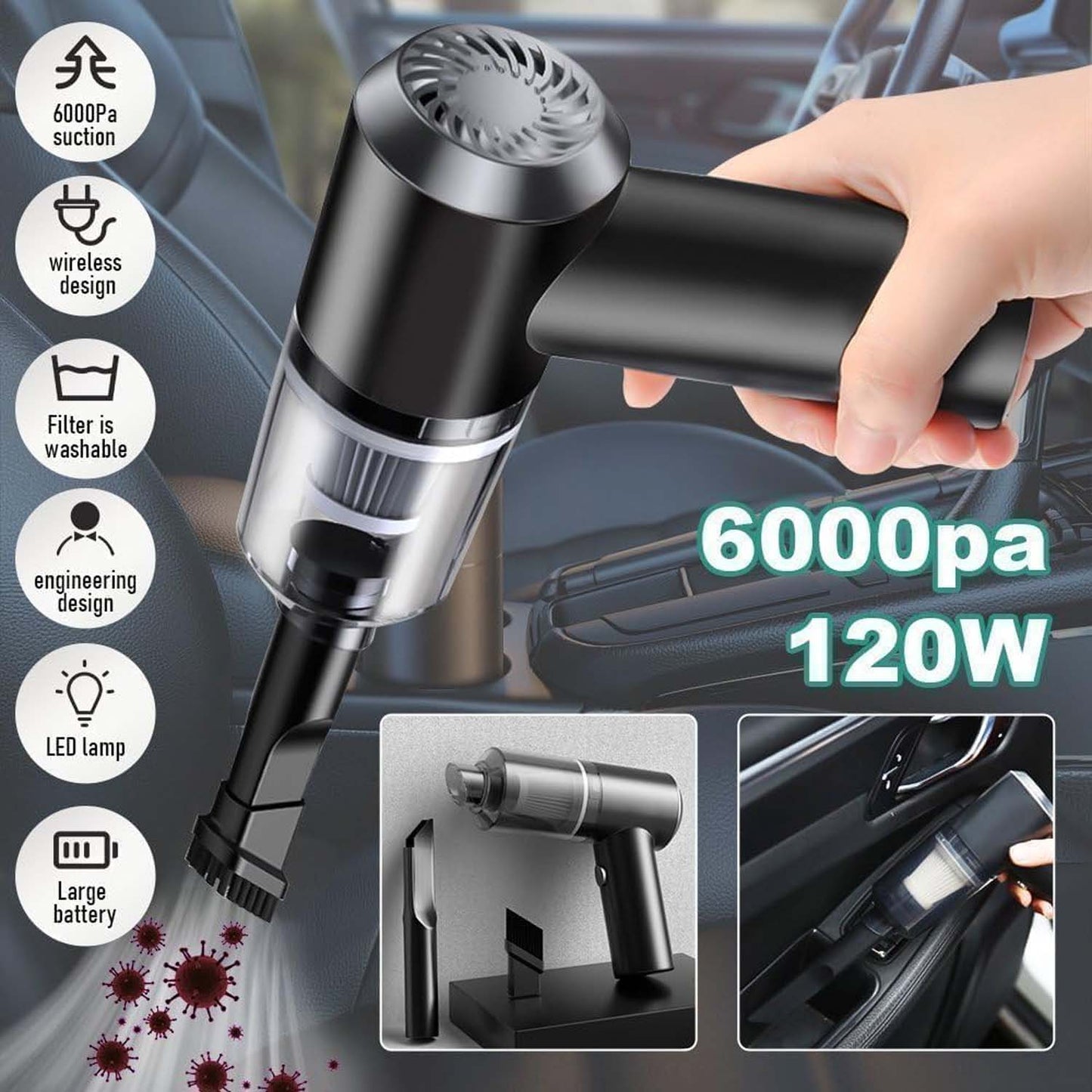 3-in-1 Car Vacuum