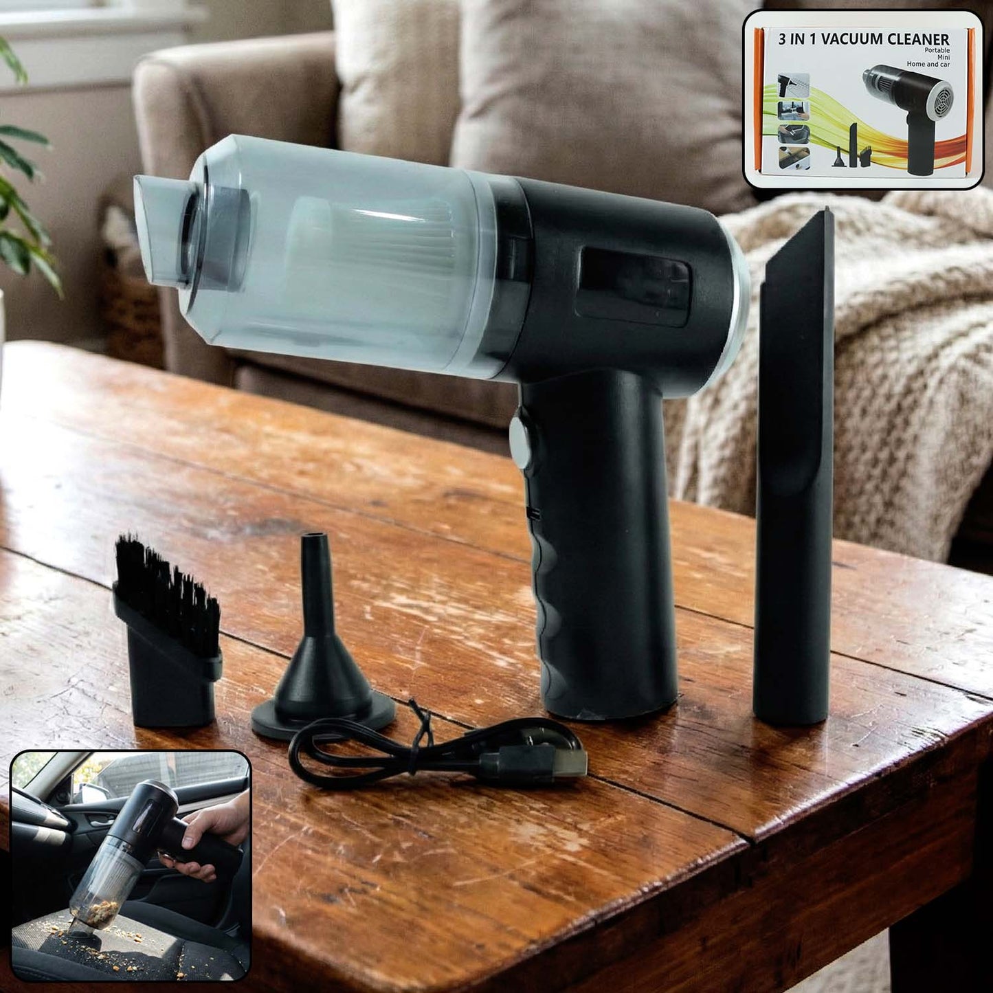 3-in-1 Car Vacuum
