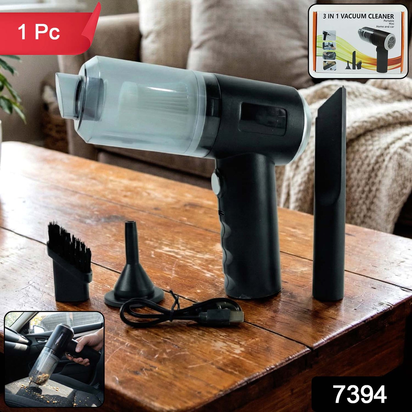 3-in-1 Car Vacuum