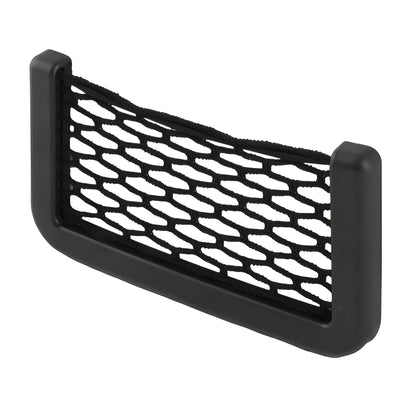 Car organizer mesh pocket with black frame