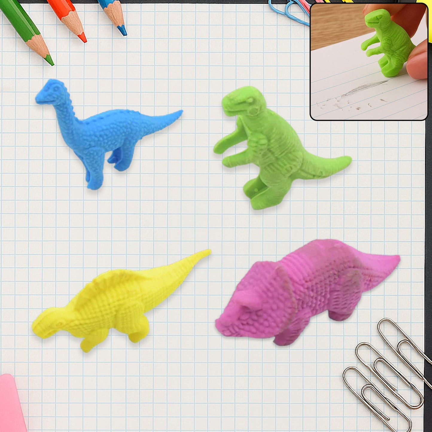Dinosaur Puzzle Erasers