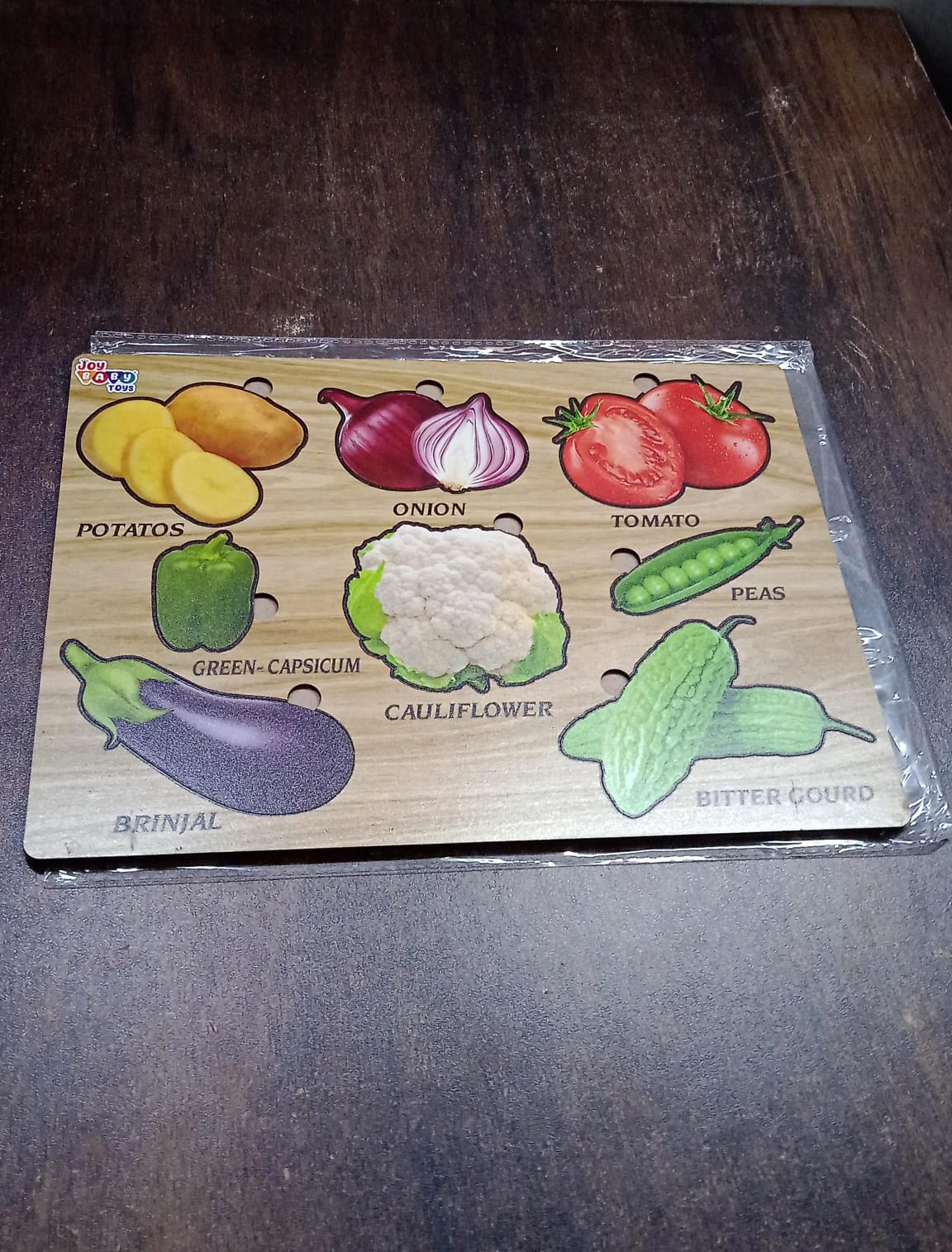 Wooden Vegetable Puzzle Board