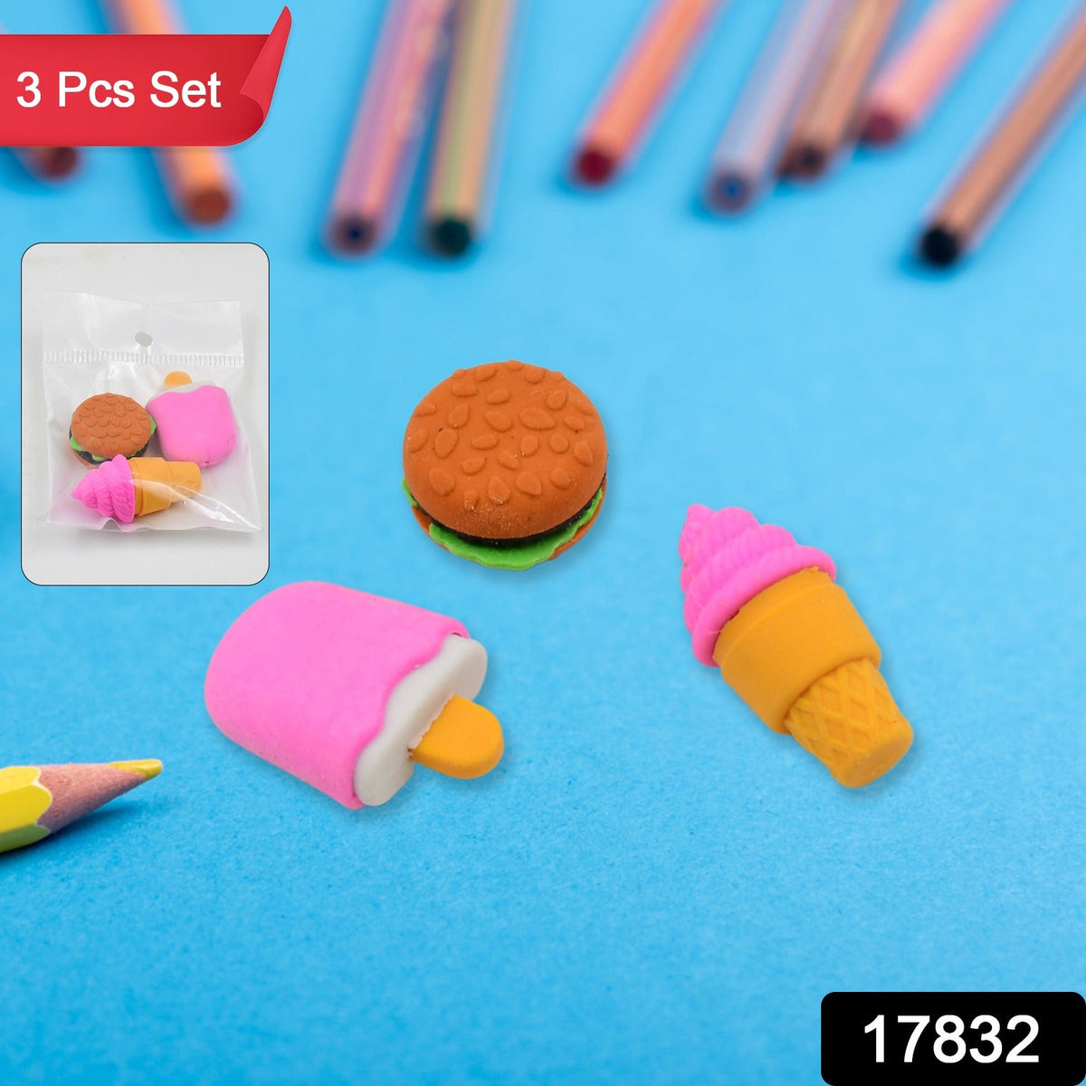 3D Dessert Eraser Set
