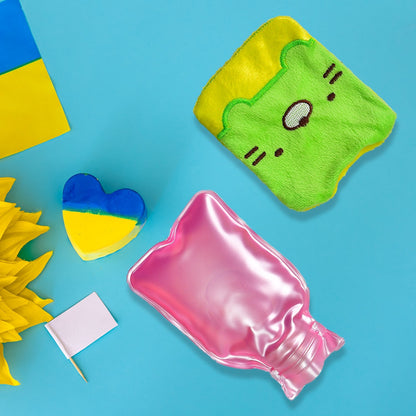 Green Kitty Hot Water Bag with Cover