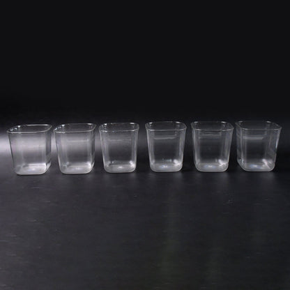 6-Piece Transparent Diamond Glass Set