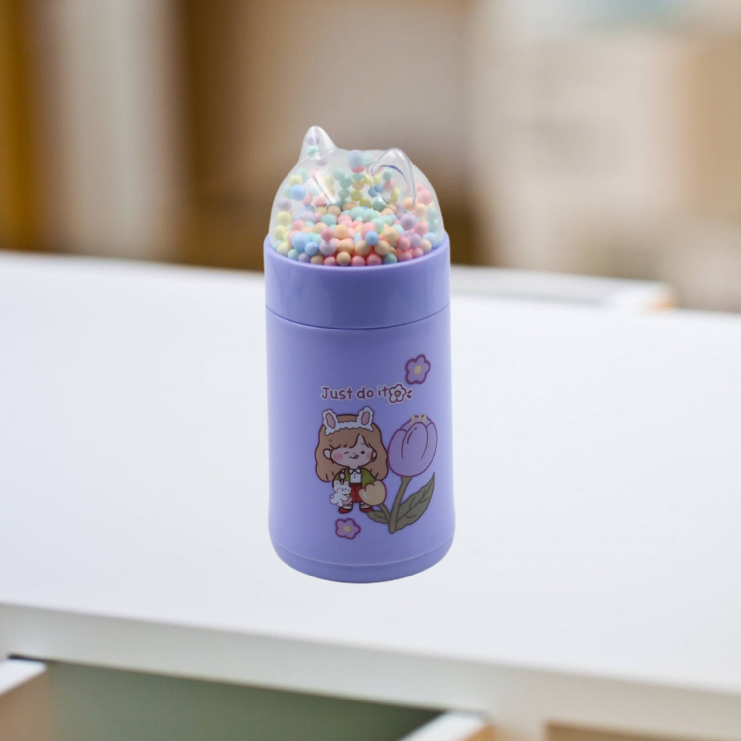 Sparkle Cat Glass Bottle